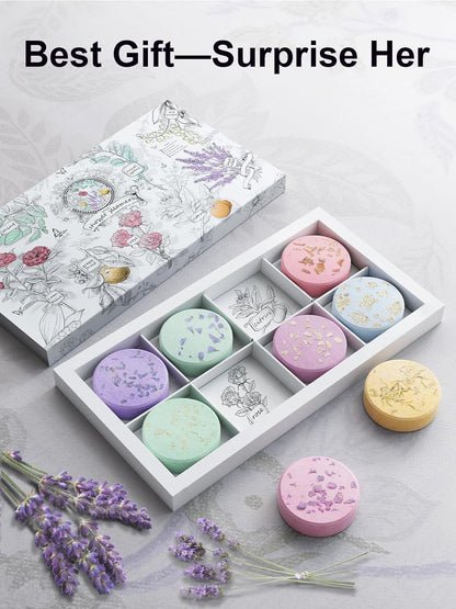 Shower Steamers - 8 Scents for Aromatherapy Bliss, Valentine’S Day Gift for Her, Birthday Surprise for Mom, Elegant Packaging with Lavender Essential Oil for a Luxurious Home Spa Experience