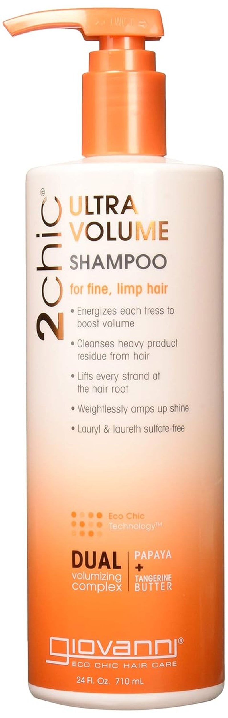 - 2Chic Ultra-Volume Shampoo with Tangerine and Papaya Butter- for Fine, Limp Hair - 24 Oz