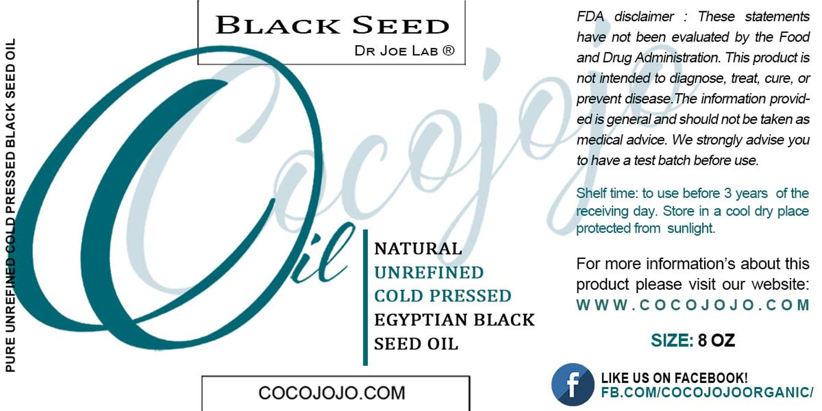 Egyptian Black Seed Oil 8 Oz Pure Natural Black Cumin Seed Oil Unrefined Cold Pressed Extra Virgin - for Hair Skin Body - Moisturizing, Soothing, Hydrating, & Nourishing