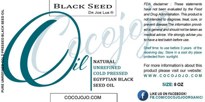 Egyptian Black Seed Oil 8 Oz Pure Natural Black Cumin Seed Oil Unrefined Cold Pressed Extra Virgin - for Hair Skin Body - Moisturizing, Soothing, Hydrating, & Nourishing