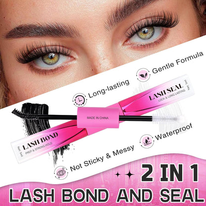 Lash Glue for Lash Clusters Bond and Seal Eyelash Glue Strong Hold Cluster Lashes Glue Waterproof Lash Bond and Seal for Eyelash Extension by