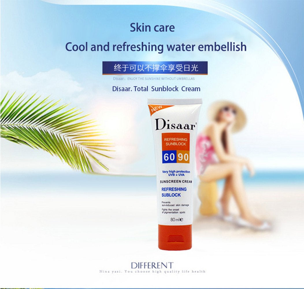 DISAAR Refreshning Sunblock Very High Protection UVB + UVA 60-90 Sunscreen 80Ml