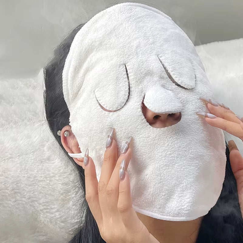 Skin Care Mask Cotton Hot Compress Towel Wet Compress Steamed Face Towel Opens Skin Pore Clean Hot Compress