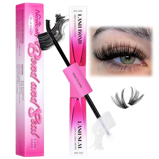 Lash Glue for Lash Clusters Bond and Seal Eyelash Glue Strong Hold Cluster Lashes Glue Waterproof Lash Bond and Seal for Eyelash Extension by