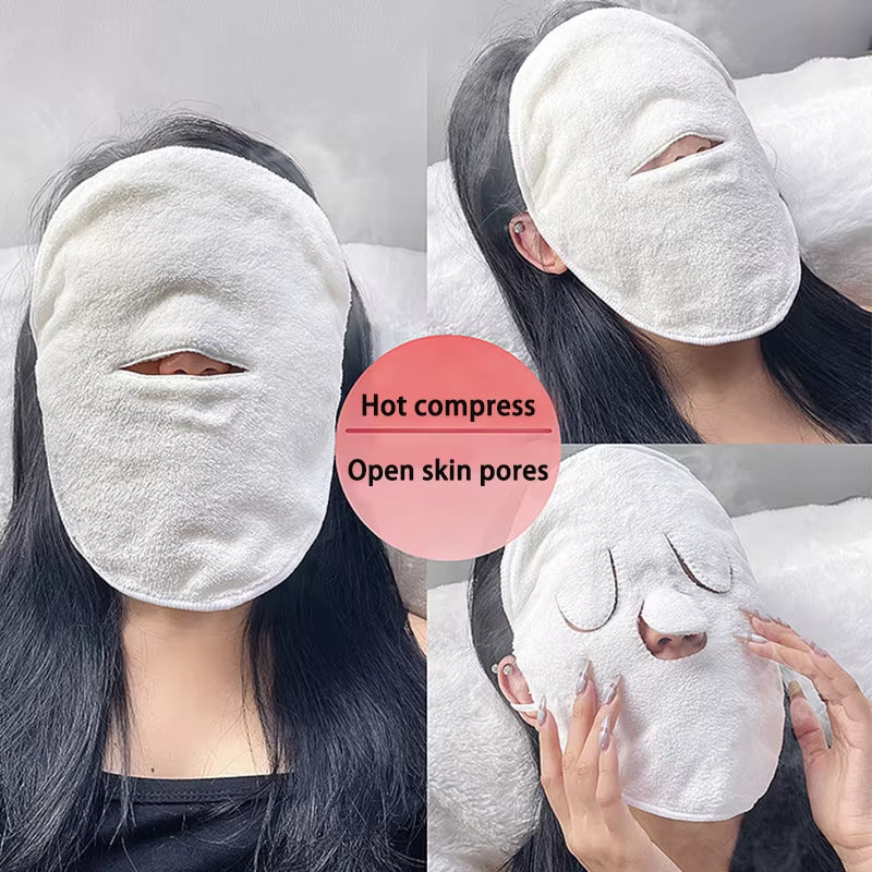 Skin Care Mask Cotton Hot Compress Towel Wet Compress Steamed Face Towel Opens Skin Pore Clean Hot Compress