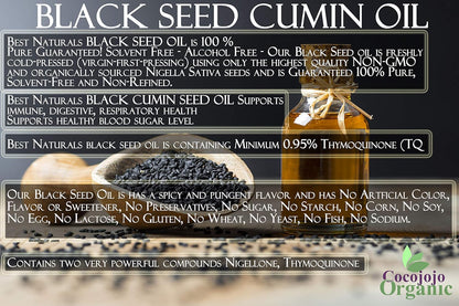 Egyptian Black Seed Oil 8 Oz Pure Natural Black Cumin Seed Oil Unrefined Cold Pressed Extra Virgin - for Hair Skin Body - Moisturizing, Soothing, Hydrating, & Nourishing